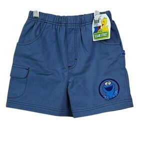 Sesame Street Kids Blue Shorts 2000 vintage NWT 5T